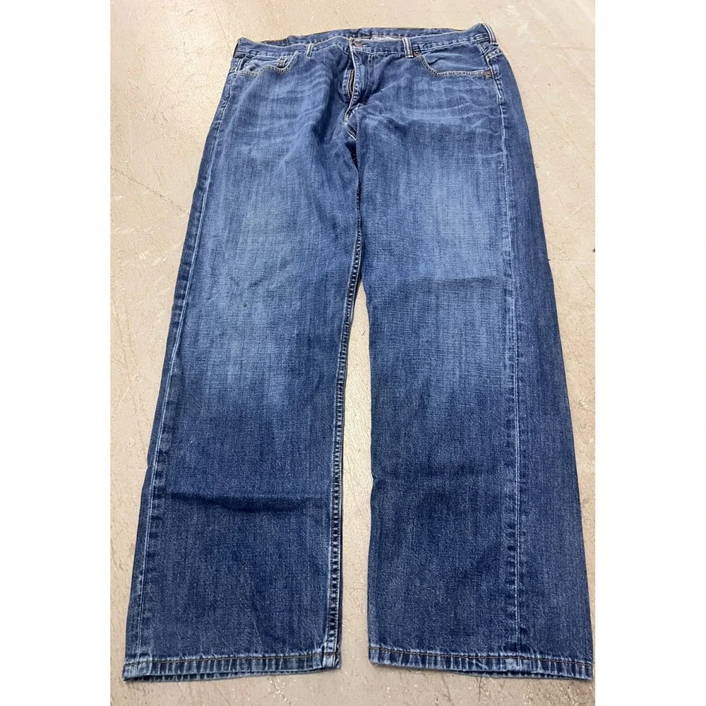 Levi's‎ 569 Baggy Jeans Mens 38x32 Blue Denim Straight Leg Whiskering Streetwear